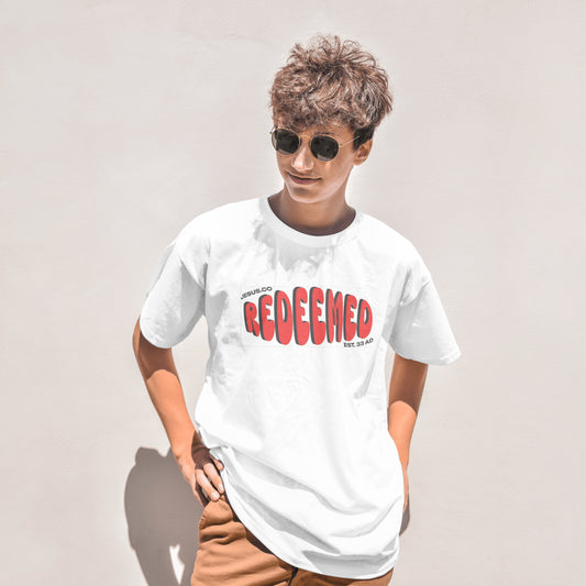 REDEEMED Tee – JESUS.CO | Est. 33 AD One message. Two styles. Infinite impact.