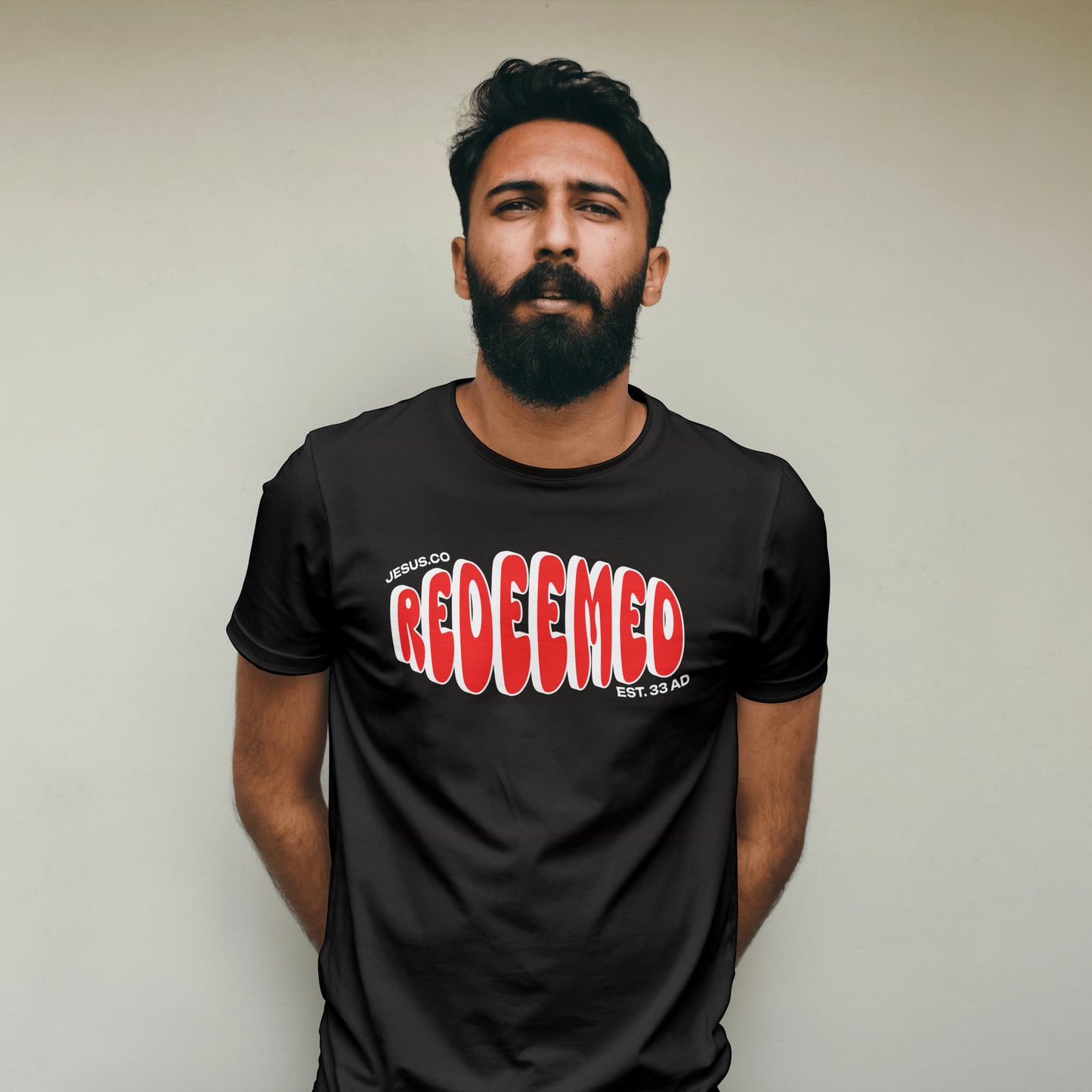 REDEEMED Tee – JESUS.CO | Est. 33 AD One message. Two styles. Infinite impact.